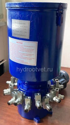 10DDRB-N5.8/30 - Станция смазки электрическая для многоточечных систем, рабочее давление до 315 бар, подача 5,8 мл/мин, мощность двигателя 0,18 кВт, объем бака 30 литров, число выходов: 10