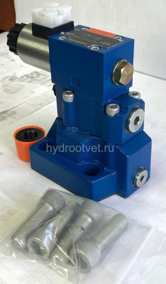 DBW20B2-5X/200YCW110-50N9K4 - Предохранительный клапан Ду25 с давлением настройки до 200 бар, управление - X и Y - внутренние с разгрузкой B = открыт с электроуправлением W110